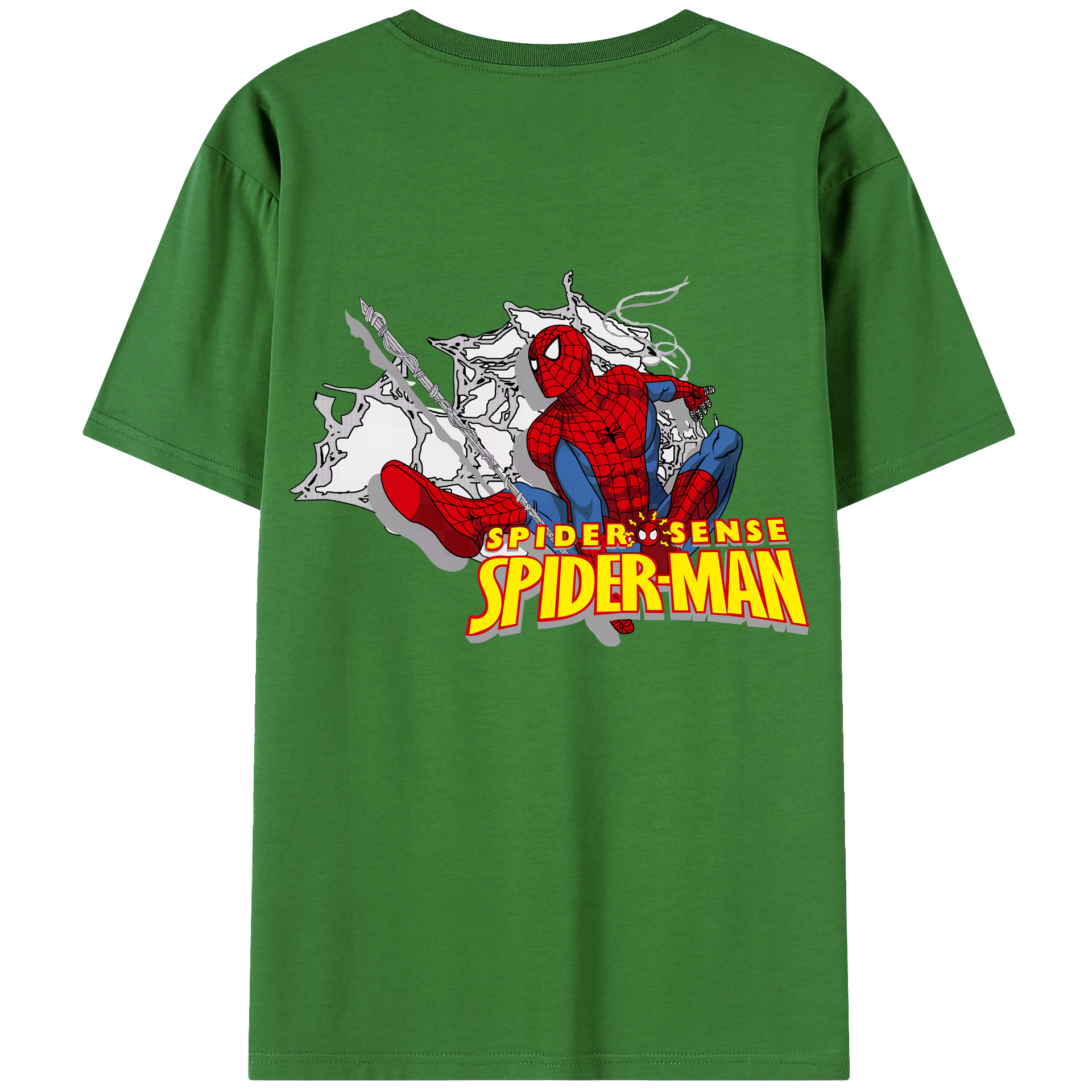 （画像用） Spider Man スパイダーマン レディース半袖Tシャツ(バックプリント)